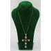 Diamond & Amethyst Gold Cross on Chain