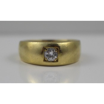0.28ct Diamond 18ct Gold Signet Ring