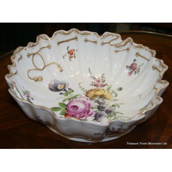 Hand Decorated Dresden Porcelain Bowl