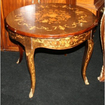 Dutch Style Marquetry Occasional Circular Coffee Table