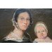 Early 19th c. Family Portrait Painting Oil on Canvas