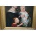Early 19th c. Family Portrait Painting Oil on Canvas