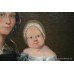 Early 19th c. Family Portrait Painting Oil on Canvas
