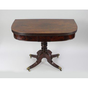 Regency Flame Mahogany Fold Over Top Tea Table