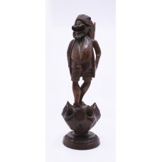 Early 20th c. Swiss Carved Wood Figural Sculpture