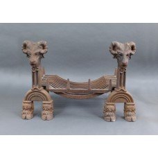 Early 20th c. Cast Iron Swans Nest Dog Grate