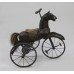 Early 20th c. Carved Wooden Toy Horse Tricycle