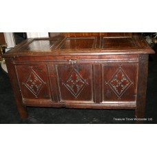 Early English Small Oak Coffer c.1670