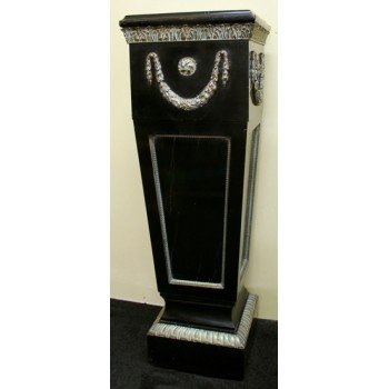 Ebonized Victorian Pedestal with Brass Mounts