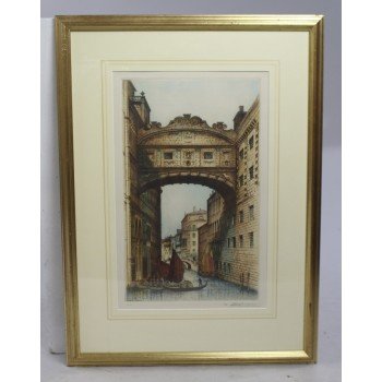 Bridge of Sighs Venice by Edward Sharland (1884-1967)