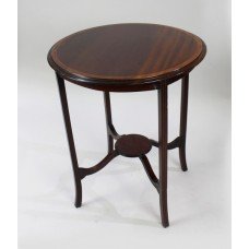 Edwardian Inlaid Mahogany Circular Lamp Table