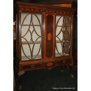 Fine Inlaid Edwardian Mahogany Display Cabinet