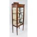 Edwardian Mahogany Glazed Display Cabinet with Painted Decoration