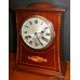 Edwardian Mahogany Inlaid Mantel Clock