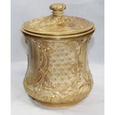 Royal Worcester Gilded Blush Biscuit Jar & Cover 1901