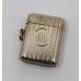 Edwardian Sampson Mordan Solid Silver Vesta Case with Gold Link