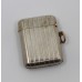 Edwardian Sampson Mordan Solid Silver Vesta Case with Gold Link