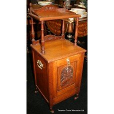 Edwardian Satinwood Magazine Cabinet