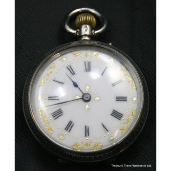 Edwardian Ladies Silver Pocket Watch