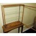 Edwardian Thin Glazed Walnut Bijouterie Display Cabinet