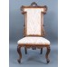 Antique Victorian Carved Walnut Upholstered Chair