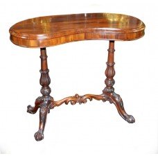 Elegant Early 19th c. Rosewood Kidney Shaped Table