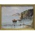 Neapolitan Seascape by Elio Amoroso Oil on Board c.1950