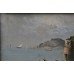 Neapolitan Seascape by Elio Amoroso Oil on Board c.1950