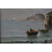 Neapolitan Seascape by Elio Amoroso Oil on Board c.1950