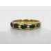 Emerald & Diamond 9 Stone 18ct Gold Ring