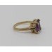 Emerald Cut Amethyst & Diamond 9ct Gold Ring