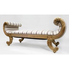 Fine Empire Style Giltwood Window Seat Banquette by Charles-Emile Moinat