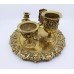 19th c. English Brass Inkwell & Writing Desk Set c.1880