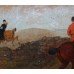 19th c. English Oil on Board Hunting Painting "Affair Leap"