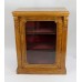 English Mid Victorian Glazed Walnut Pier Cabinet