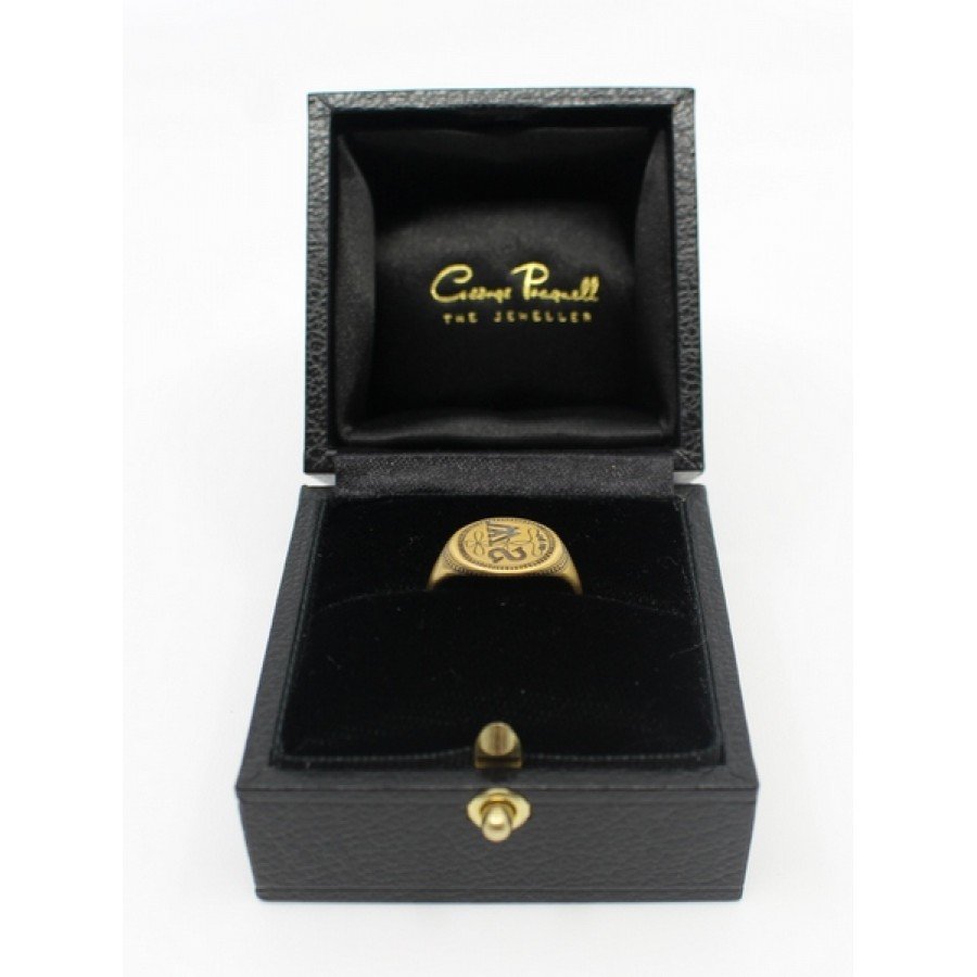 Engraved WS William Shakespeare 20ct Gold Signet Ring