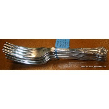Set of 6 EPNS A1 King's Pattern Dessert Forks
