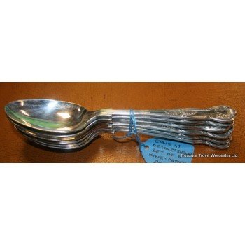 Set of 6 EPNS A1 King's Pattern Dessert Spoons