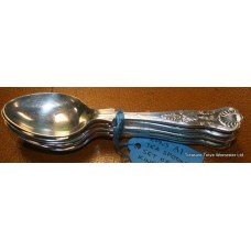 Set of 6 EPNS A1 King's Pattern Tea Spoons