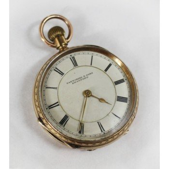 Fine Fattorini & Sons Engraved 9ct Gold Pocket Watch