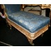 19th c. Carved Gilt Scroll End Chaise Longue Seat