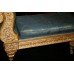 19th c. Carved Gilt Scroll End Chaise Longue Seat