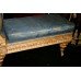 19th c. Carved Gilt Scroll End Chaise Longue Seat