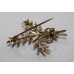 Fine 9ct Gold & Pearl Fern Leaf Brooch