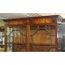Fine Antique 19th c. Flame Mahogany Glazed Display Cabinet