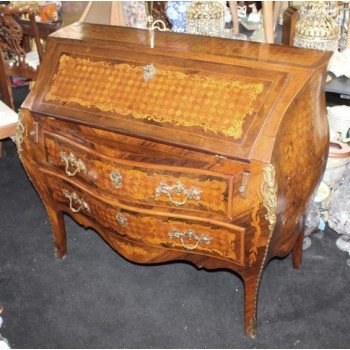 Fine Bombé Marquetry Inlaid Desk