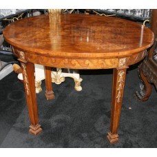 Fine Burr Walnut Carved Gilt Oval Centre Table c.1860