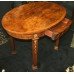 Fine Burr Walnut Carved Gilt Oval Centre Table c.1860
