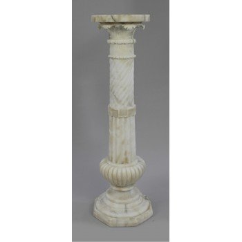 Fine Carved Alabaster Marble Pedestal