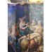 Fine Hand Painted Giltwood Classical Style Four Fold Screen Room Divider